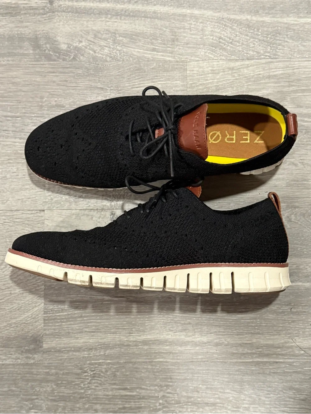 Cole Haan Zerogrand Stitchlite Black Ivory Oxford Mens Shoes Size 11 C24948